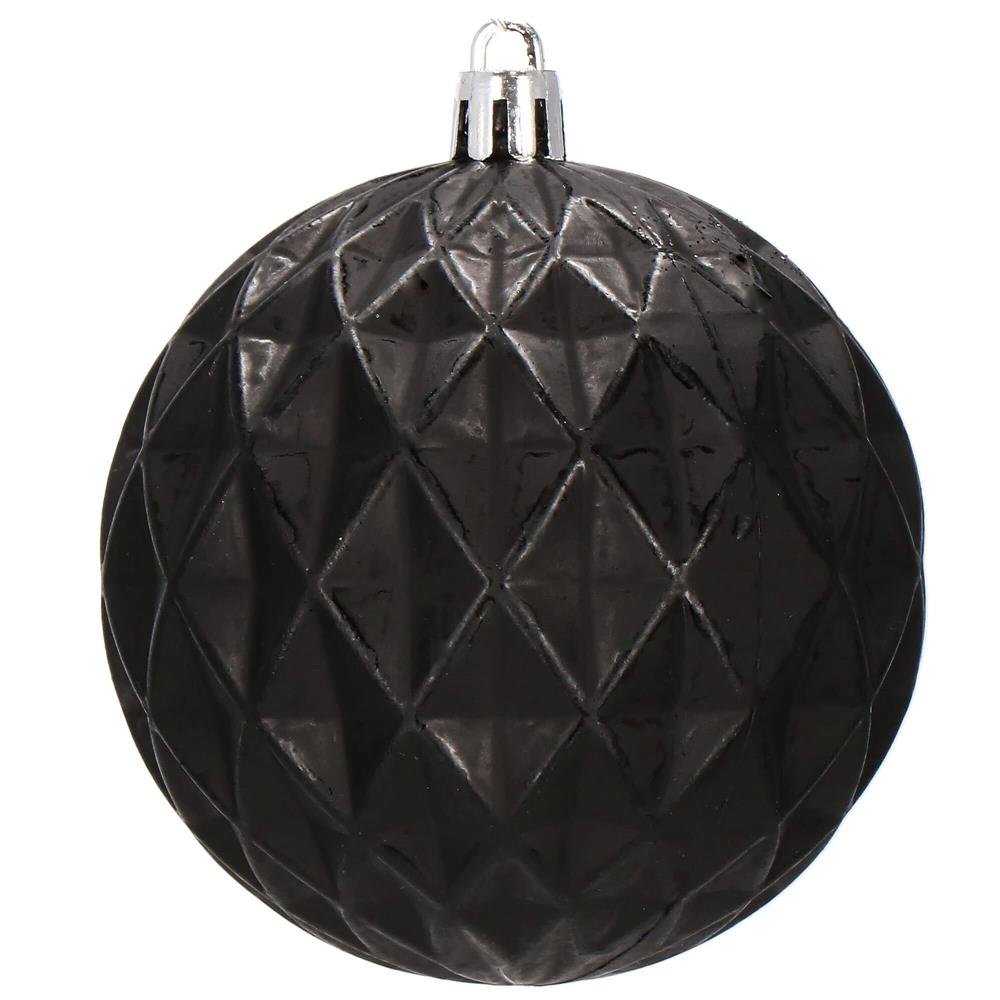 Set globuri de Craciun, 30 bucati, 8cm, 6 modele, negru [5]