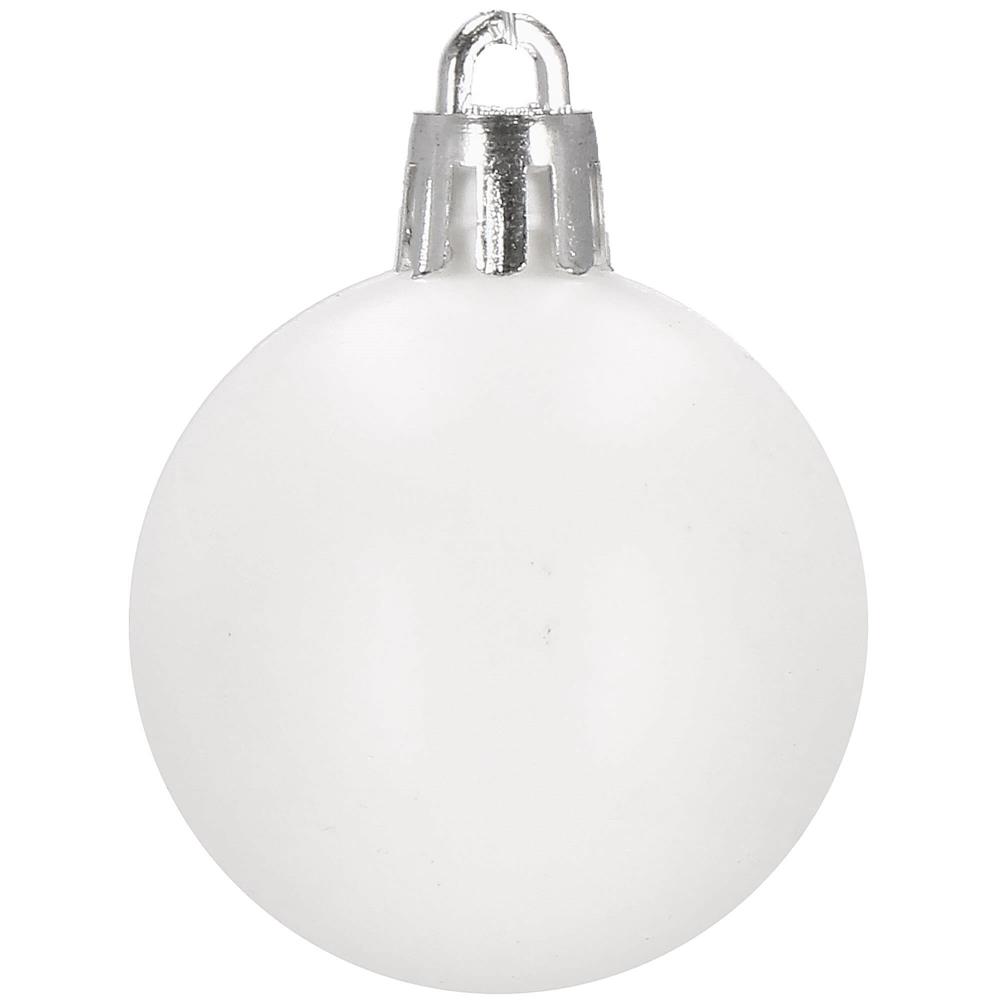 Set globuri de Craciun, 20 bucati, 3 modele, 4cm, alb [4]