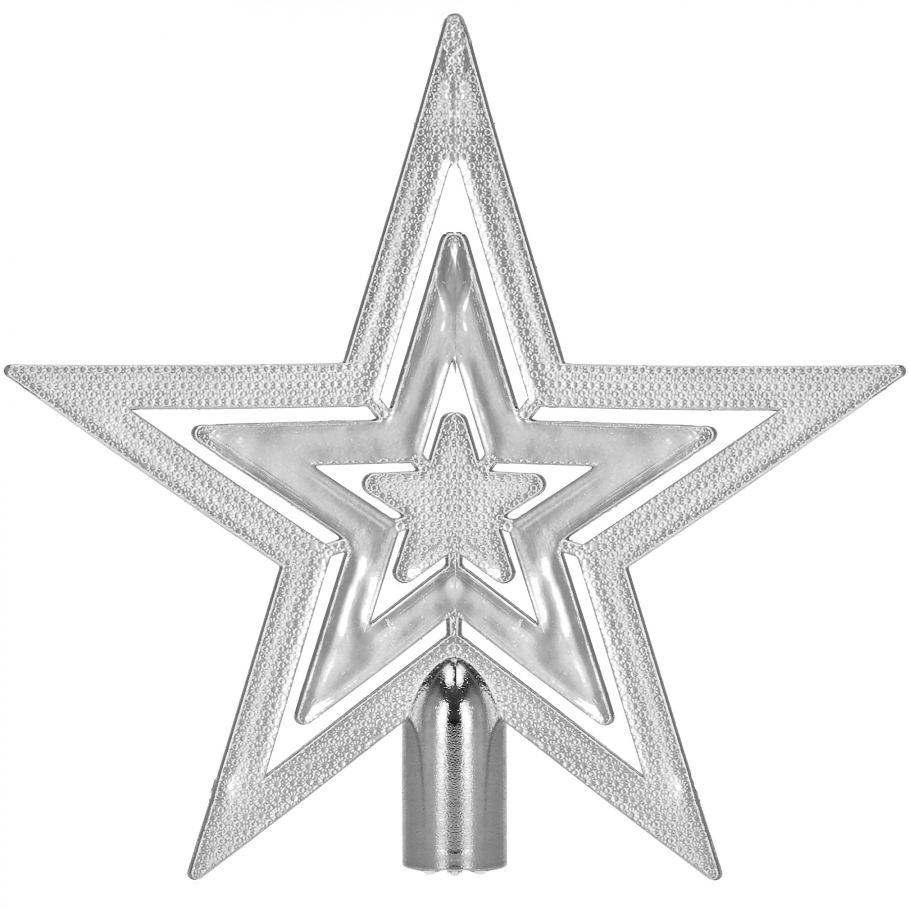 Set globuri si decoratiuni de Craciun, 100 piese, diverse dimensiuni cu stea, argintiu [4]