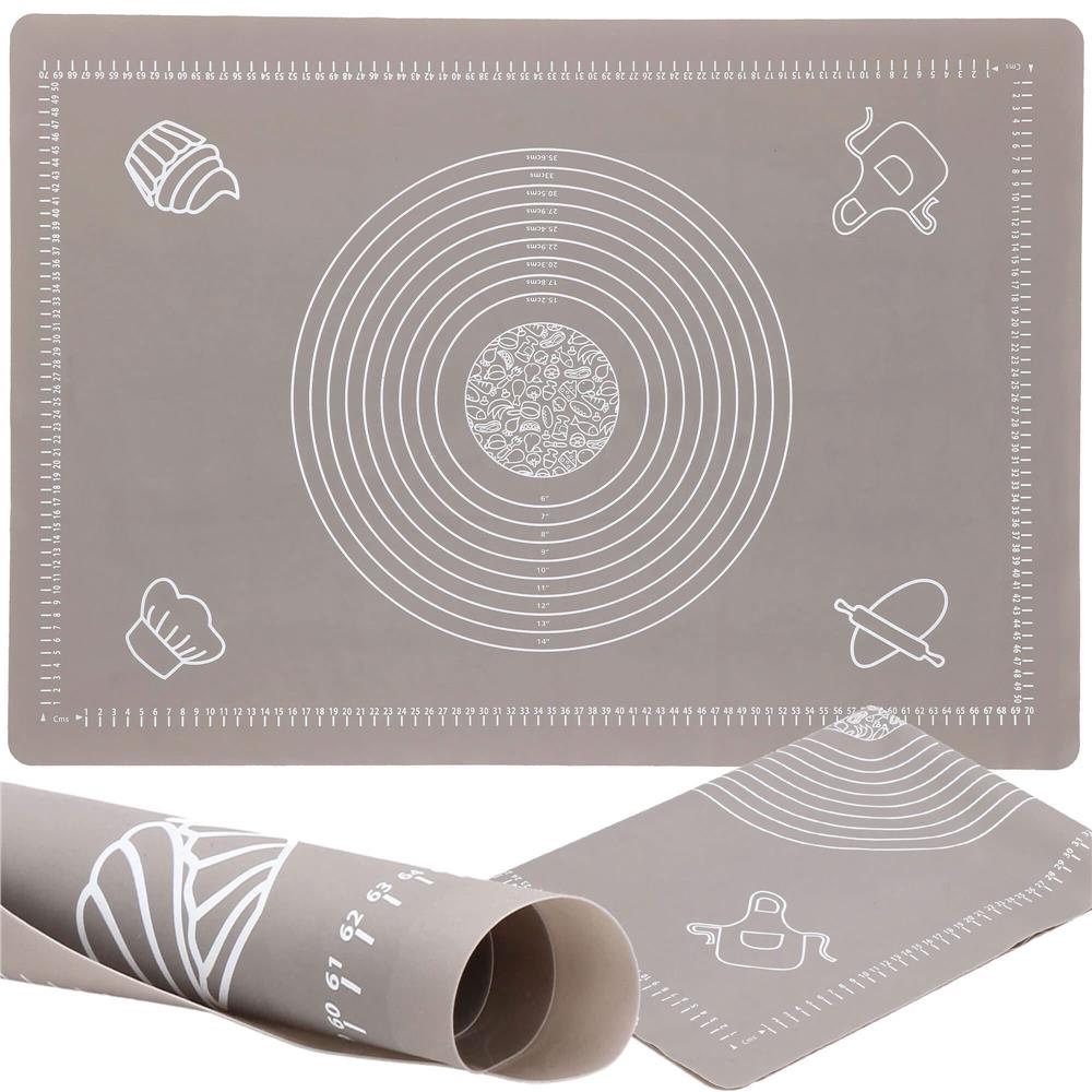 Plansa din silicon alimentar de framantat aluat, rezistenta la temperaturi ridicate, 65x45cm, gri [5]