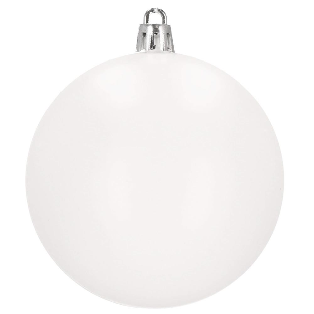 Set globuri de Craciun, 20 bucati, 8cm, alb mat [4]