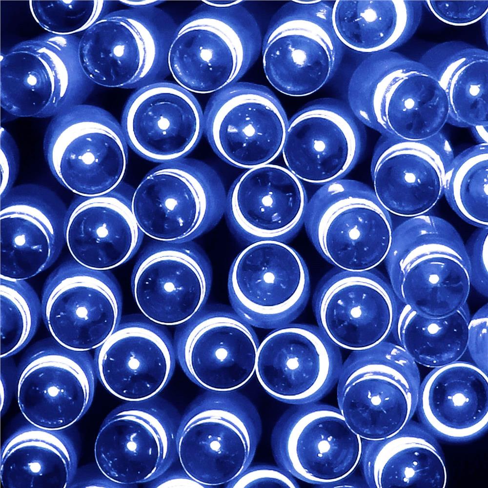 Instalatie lumini de exterior pentru gradina, 10 metri, 100 LED-uri, cu baterii, albastru [4]