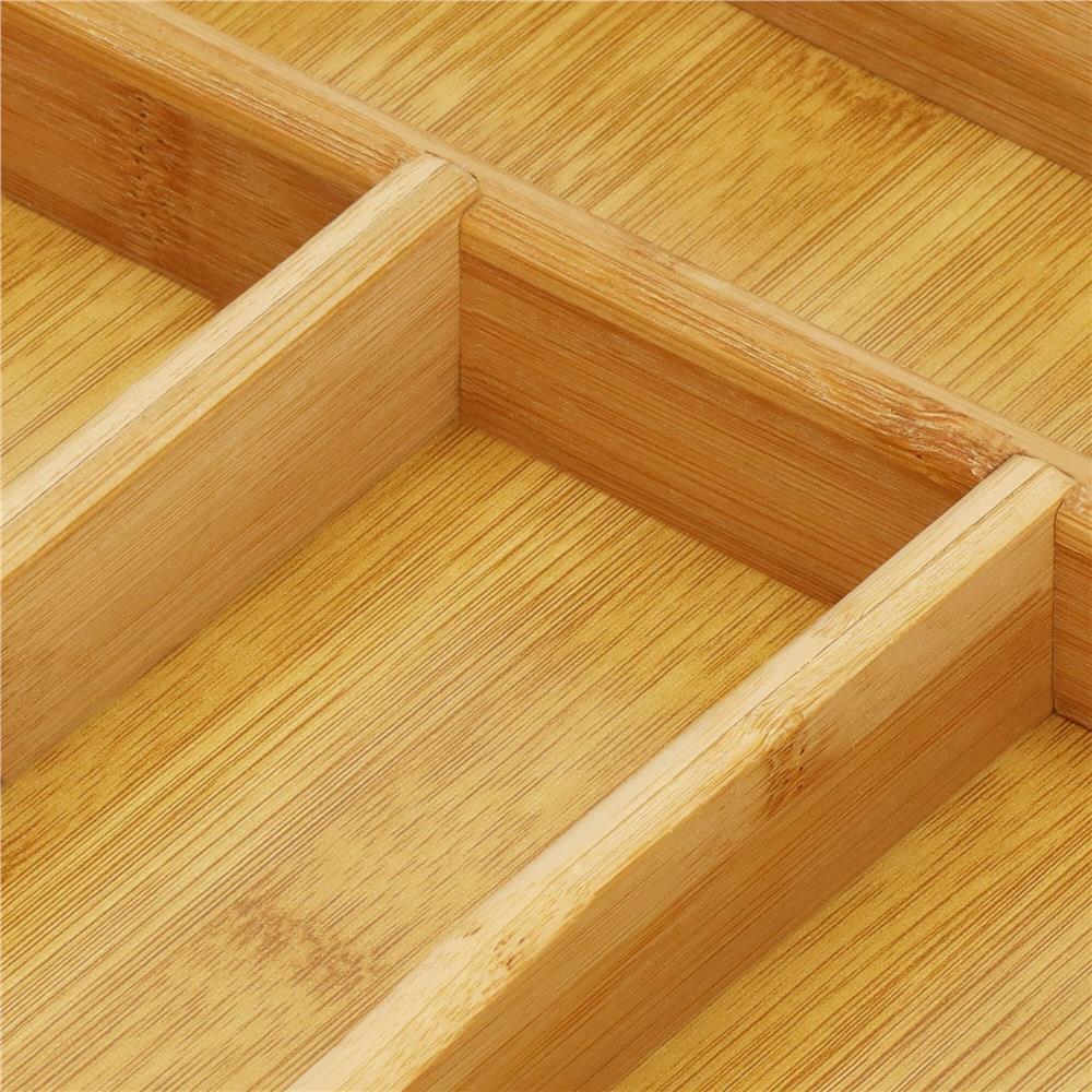 Organizator tacamuri si ustensile bucatarie, bambus, 25x34x4.5cm [4]