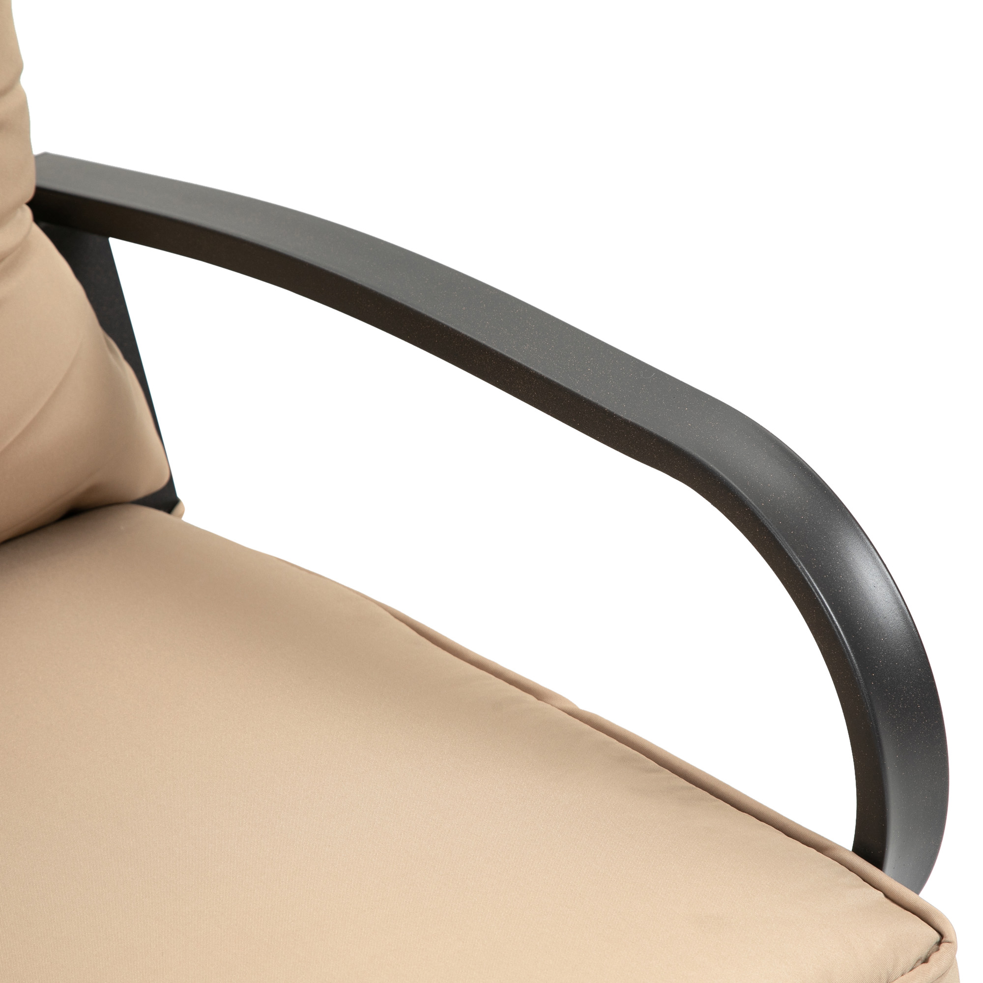  Balansoar de Gradina pentru 2 Persoane cu Perne Capitonate pentru Sezut cu Spatar, 122x70x87cm, Kaki [8]