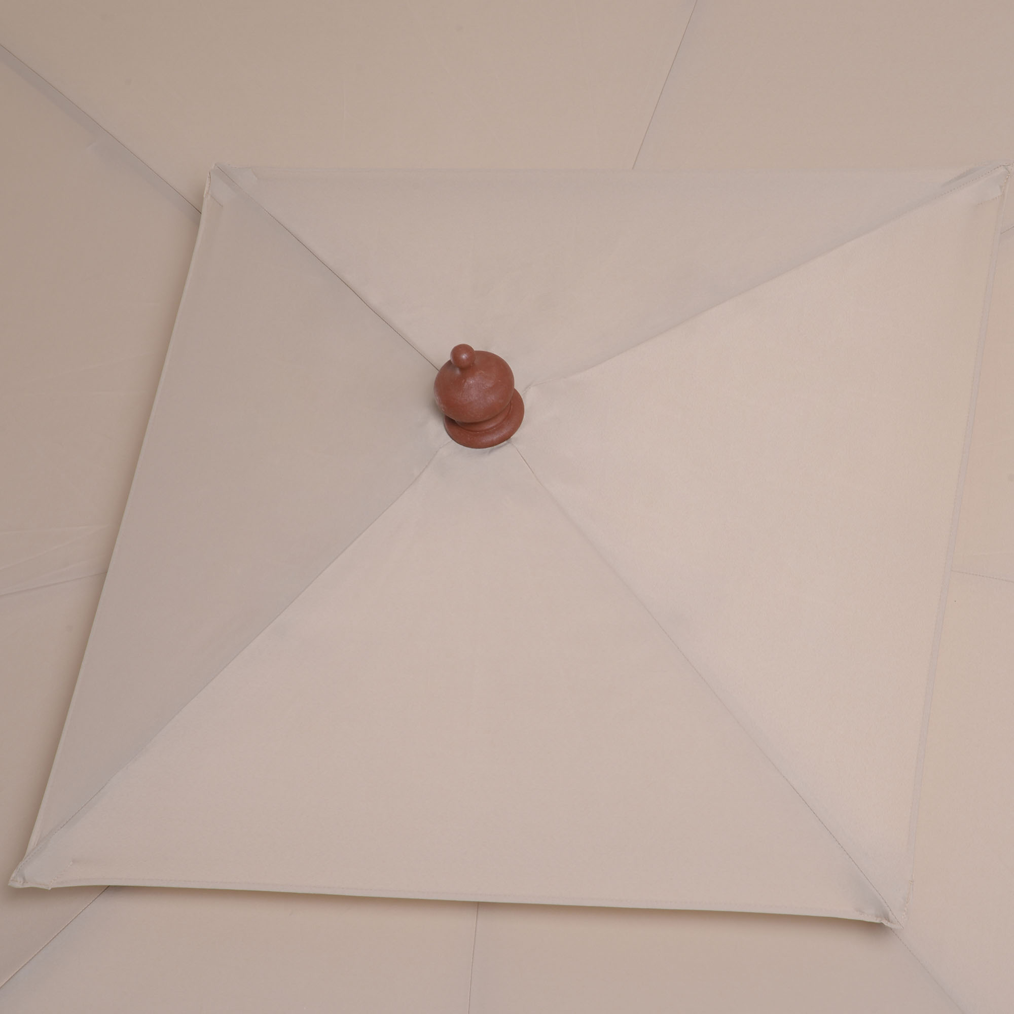  Umbrela de Soare de Gradina Acoperis Dublu , Bambu si Poliester,Crema, 3x3m [8]