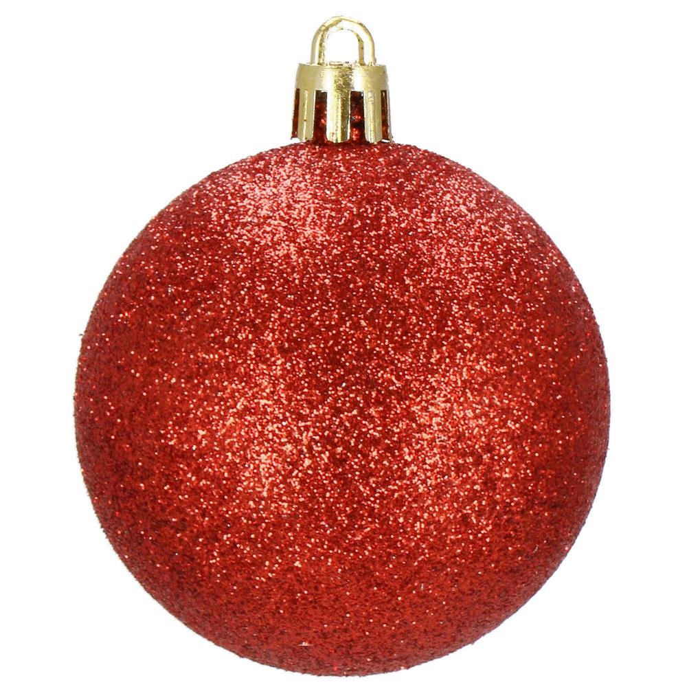 Set globuri de Craciun, 20 bucati, 3 modele, 4cm, rosu [5]