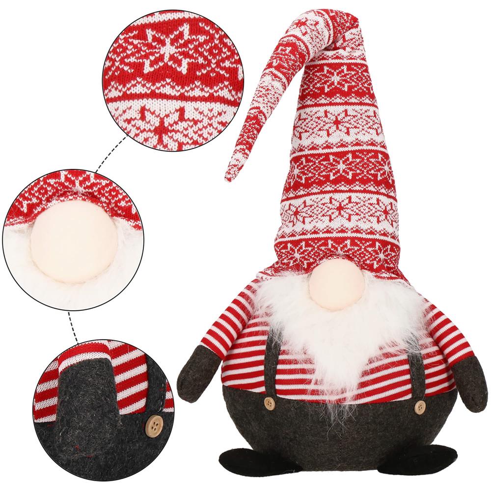 Figurina Craciun, Spiridus cu bluza in dungi, inaltime 80cm [4]