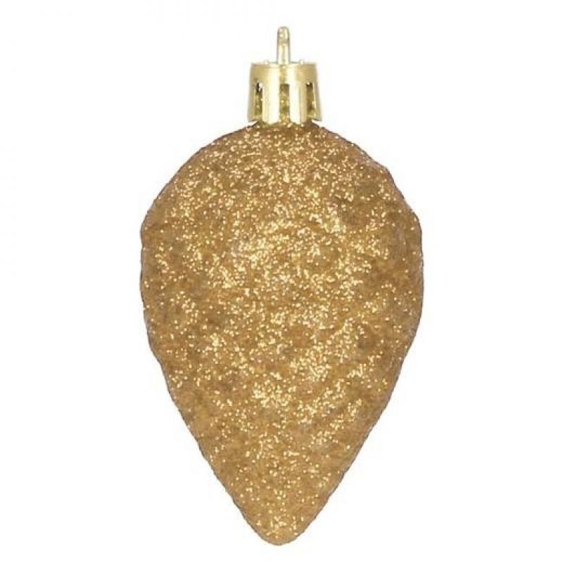 Set globuri si decoratiuni de Craciun, 51 piese, diverse dimensiuni, auriu [6]