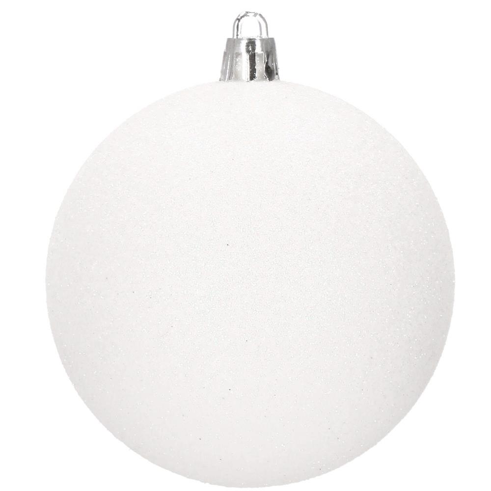 Set globuri de Craciun, 30 bucati, 8cm, 6 modele, alb [5]