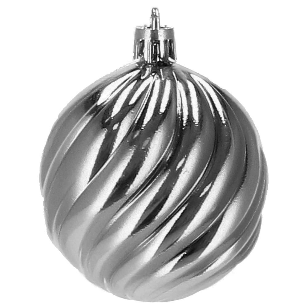 Set globuri de Craciun, 20 bucati, 5 modele, 6cm, argintiu [5]