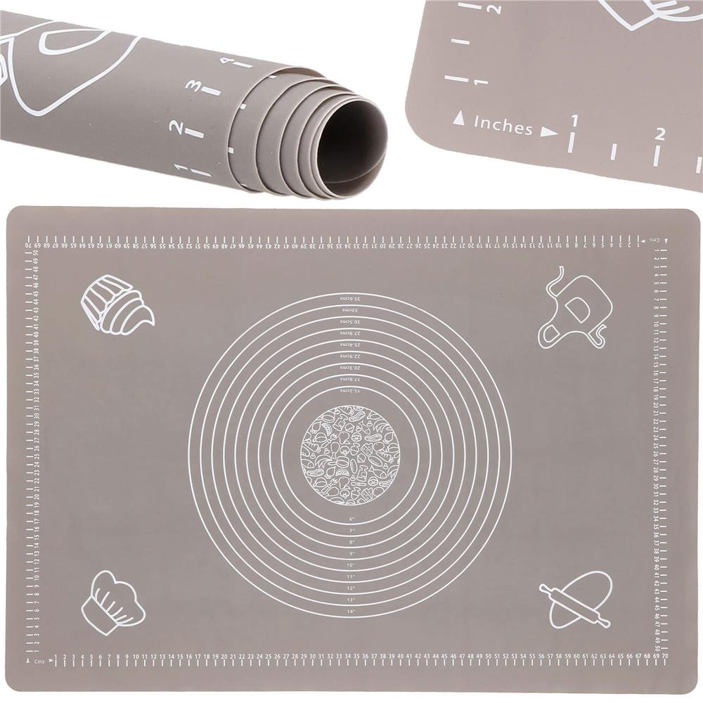 Plansa din silicon alimentar de framantat aluat, rezistenta la temperaturi ridicate, 65x45cm, gri [6]