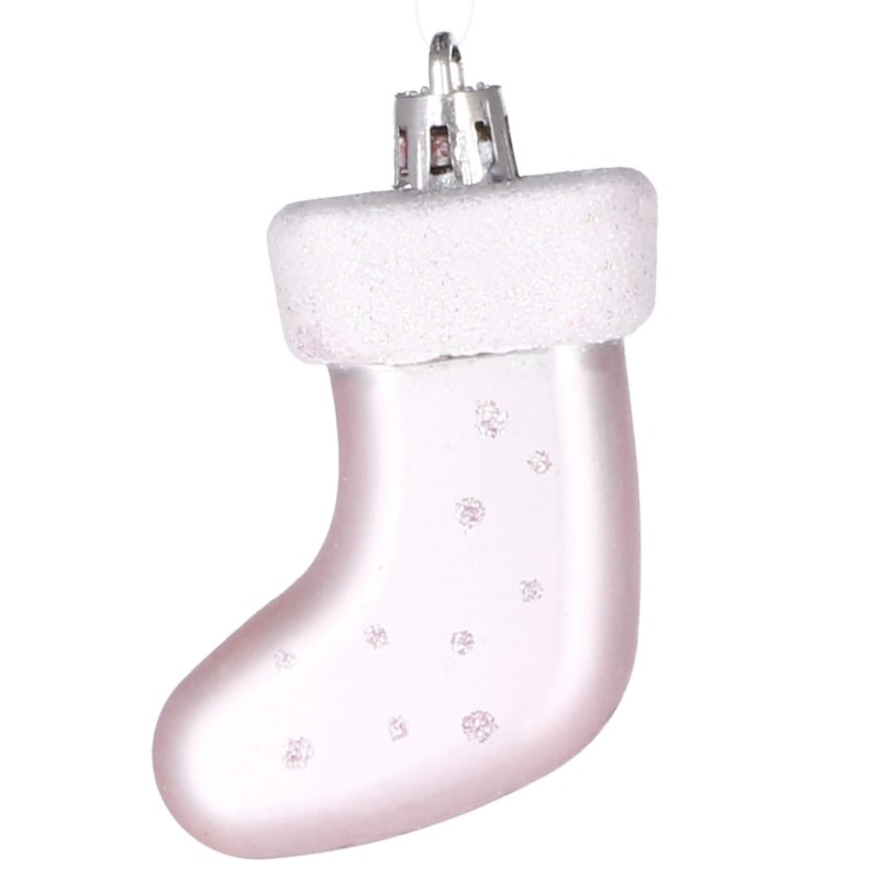 Set globuri si decoratiuni de Craciun, 77 piese, diverse dimensiuni, roz [5]