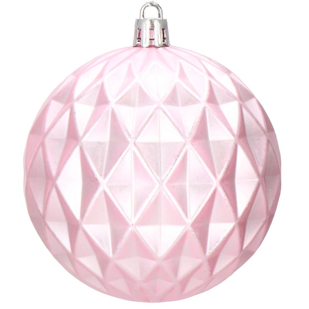 Set globuri de Craciun, 30 bucati, 6 modele, 8cm, roz [6]