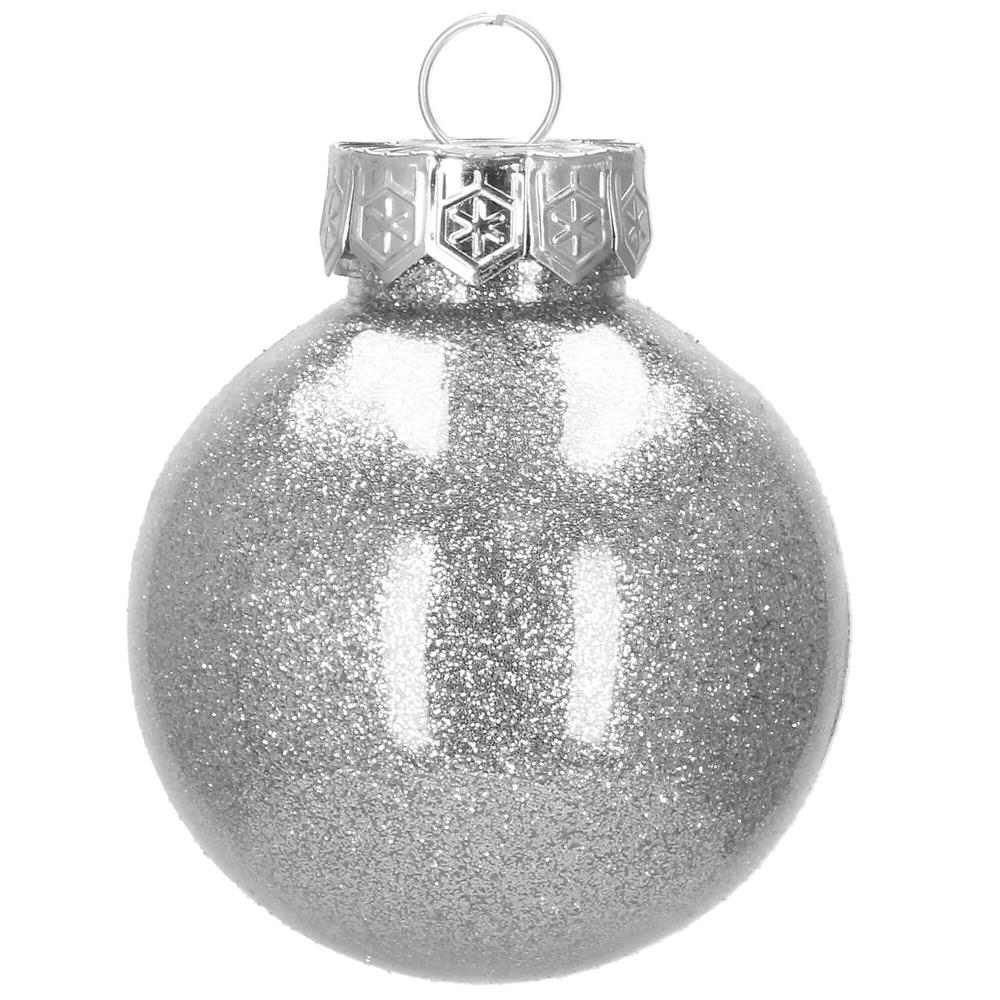 Set globuri de Craciun Inedit, 30 bucati, 6cm, transparente si argintiu [7]