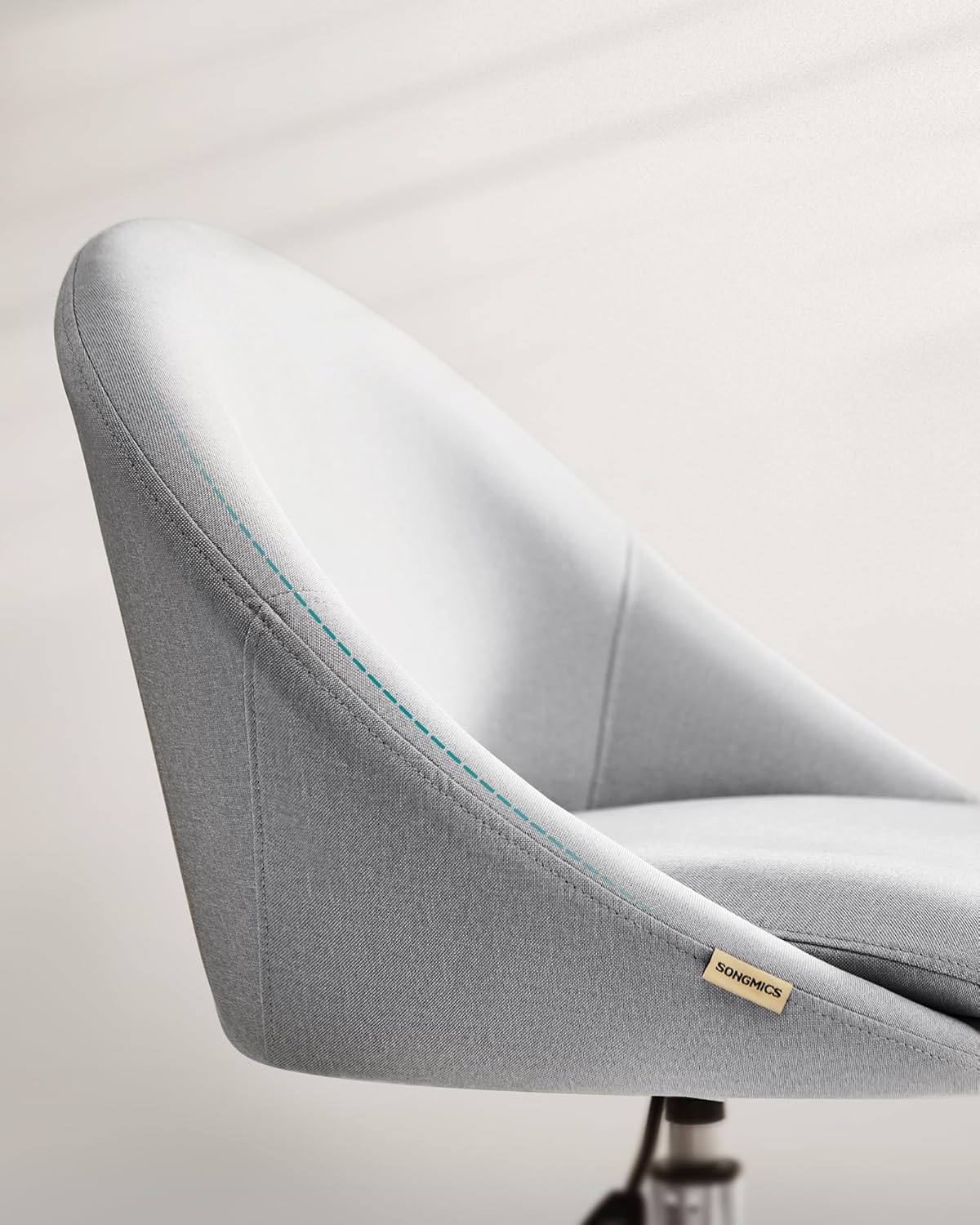 SONGMICS Scaun de birou ergonomic, inaltime reglabila, 60x60x(80-90) cm, gri [5]