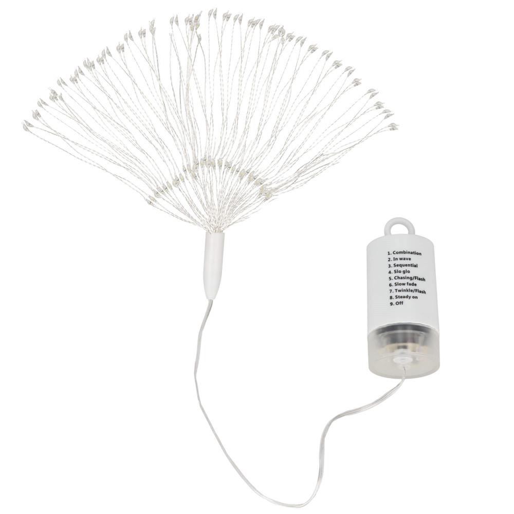 (DL) Instalatie lumina decorativa STAR cu 100 LED-uri, diametru 30cm, alimentare baterii, iluminare galbena [5]