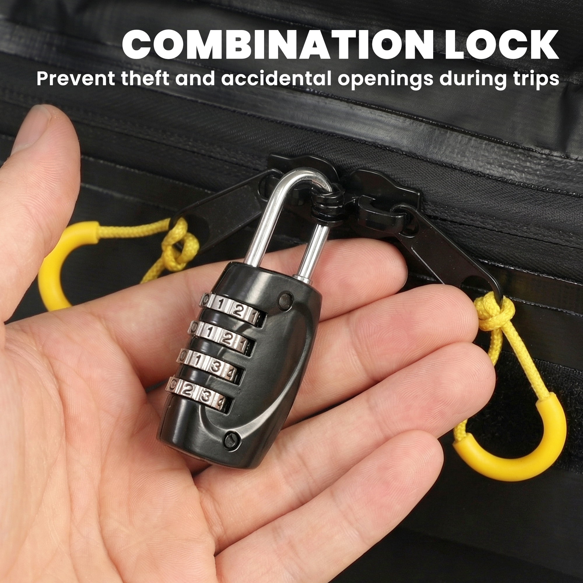  Husa portbagaj pentru acoperis 594 L impermeabila cu 6 chingi, saltea antiderapanta, carlige pentru vehicule, galben [3]