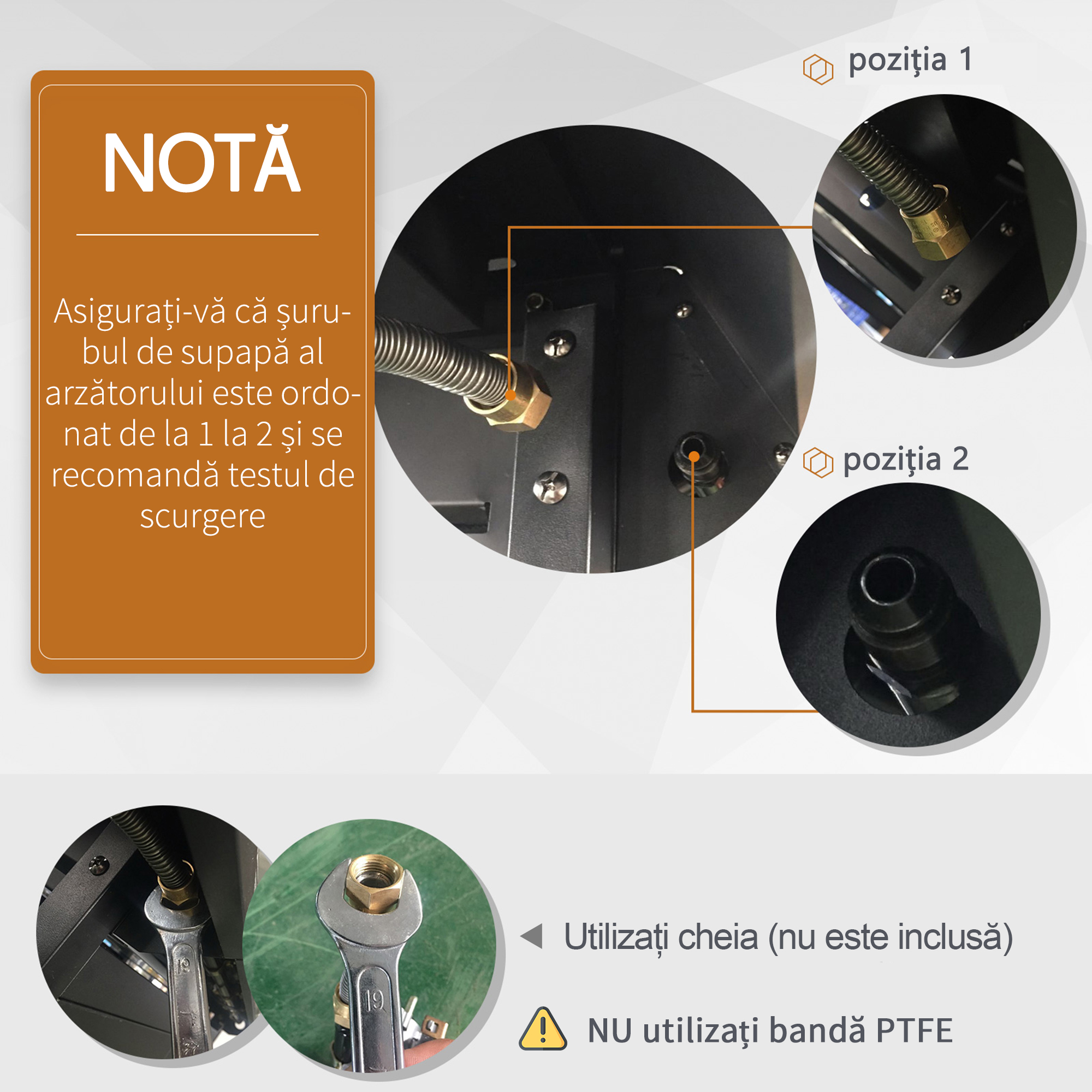  Gratar pe Gaz cu 5 Arzatoare Rafturi Laterale si Dulap [3]