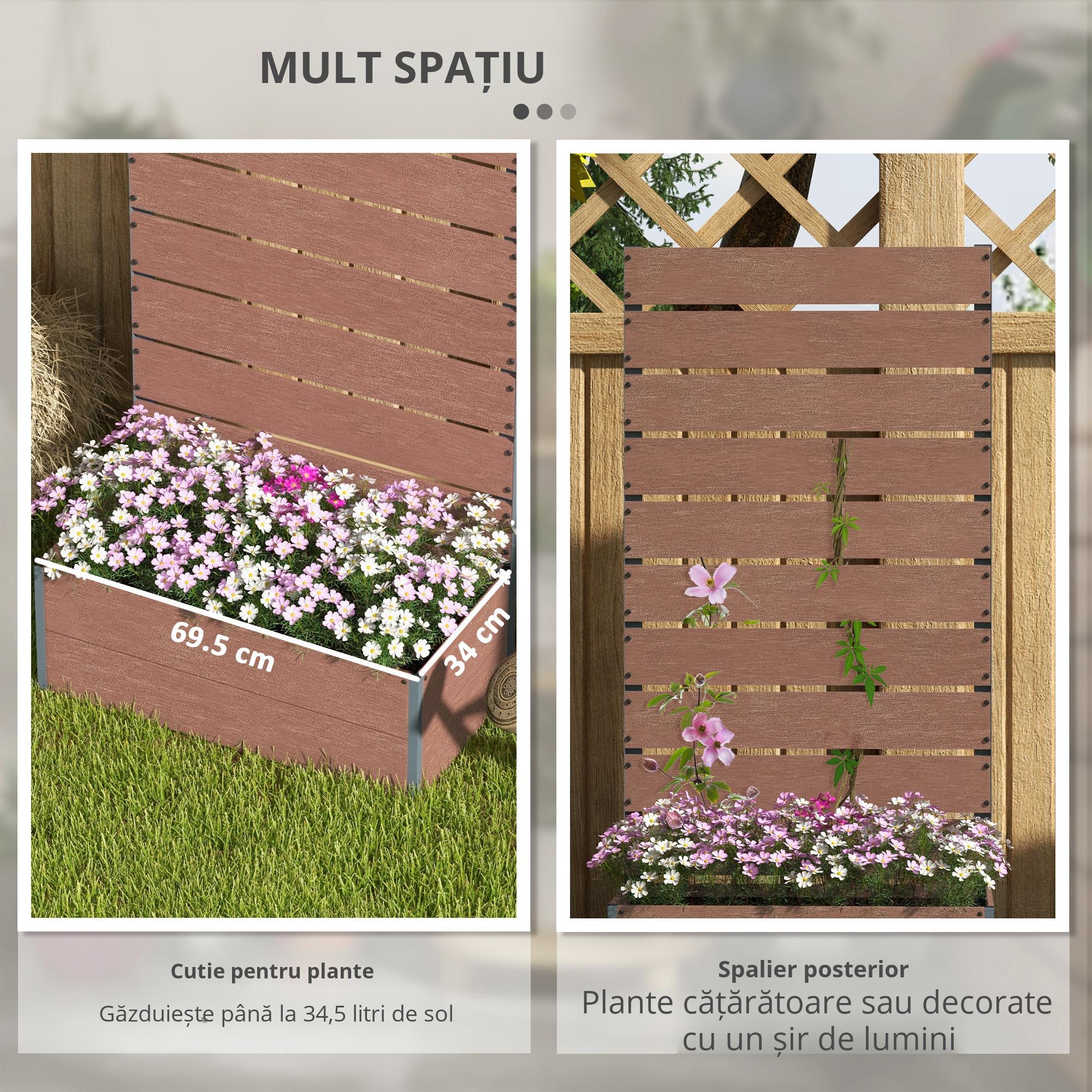  Ghiveci de Gradina cu Spalier pentru Plante Caţaratoare, Viţa de Vie, Flori, Pat Independent Ridicat [5]