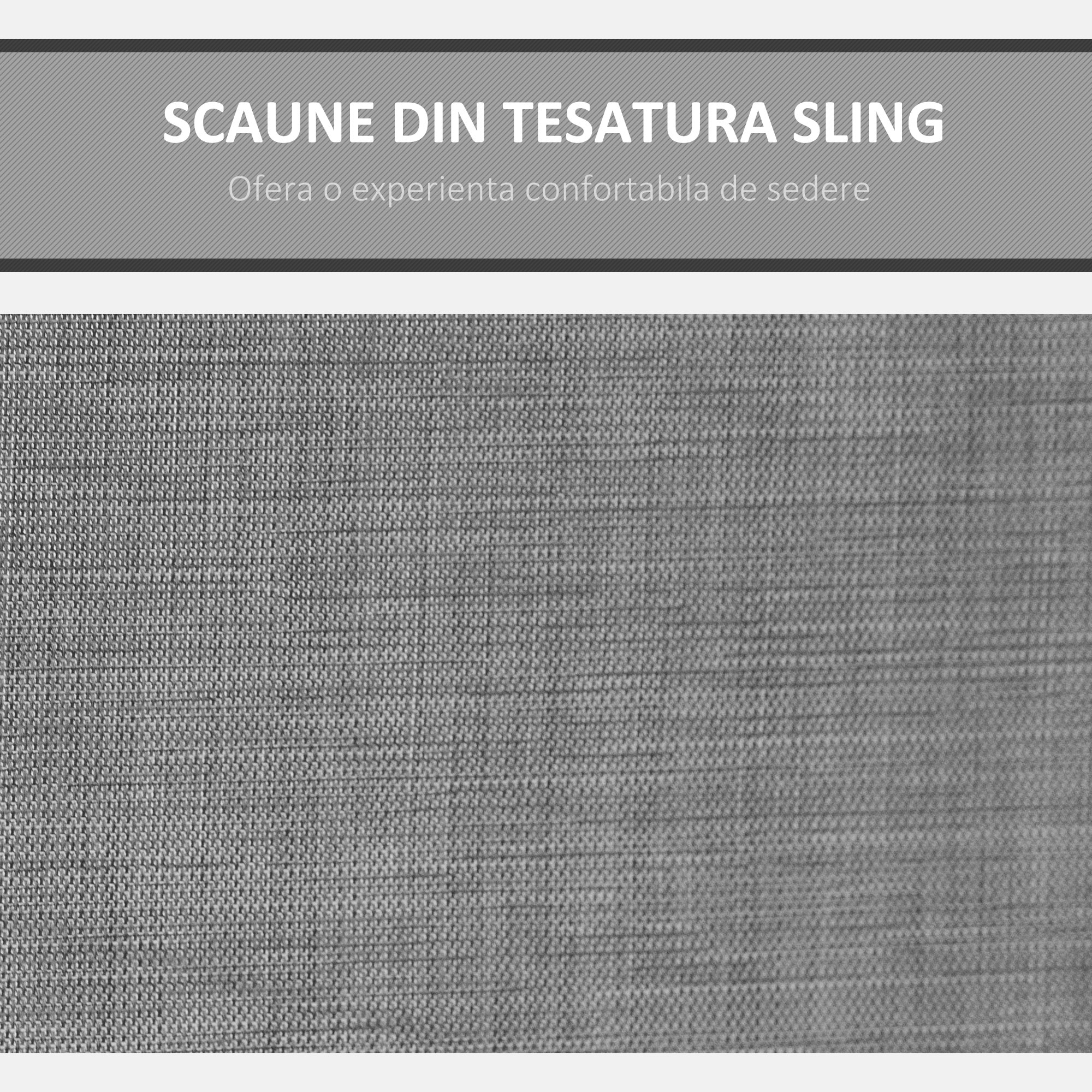  Balansoar de Gradina cu 3 scaune Acoperis si Buzunare de depozitare, Gri [4]