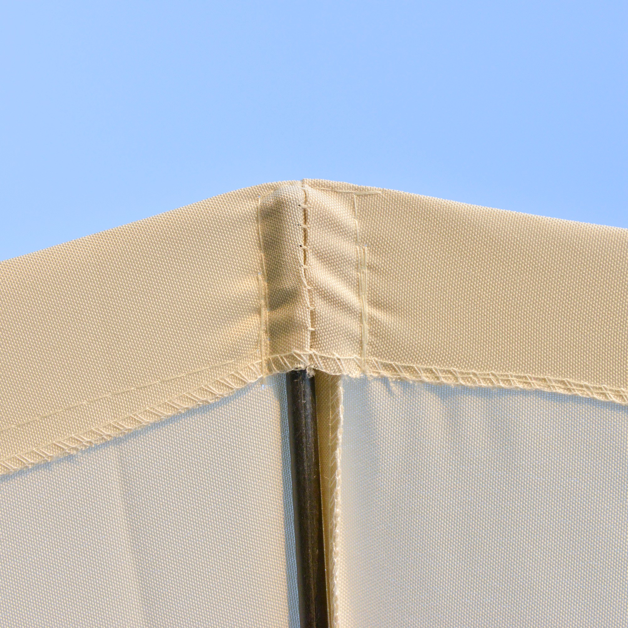  Umbrela de Gradina sau Terasa cu manivela Ф255cm Reglabila, Crem Alb [7]