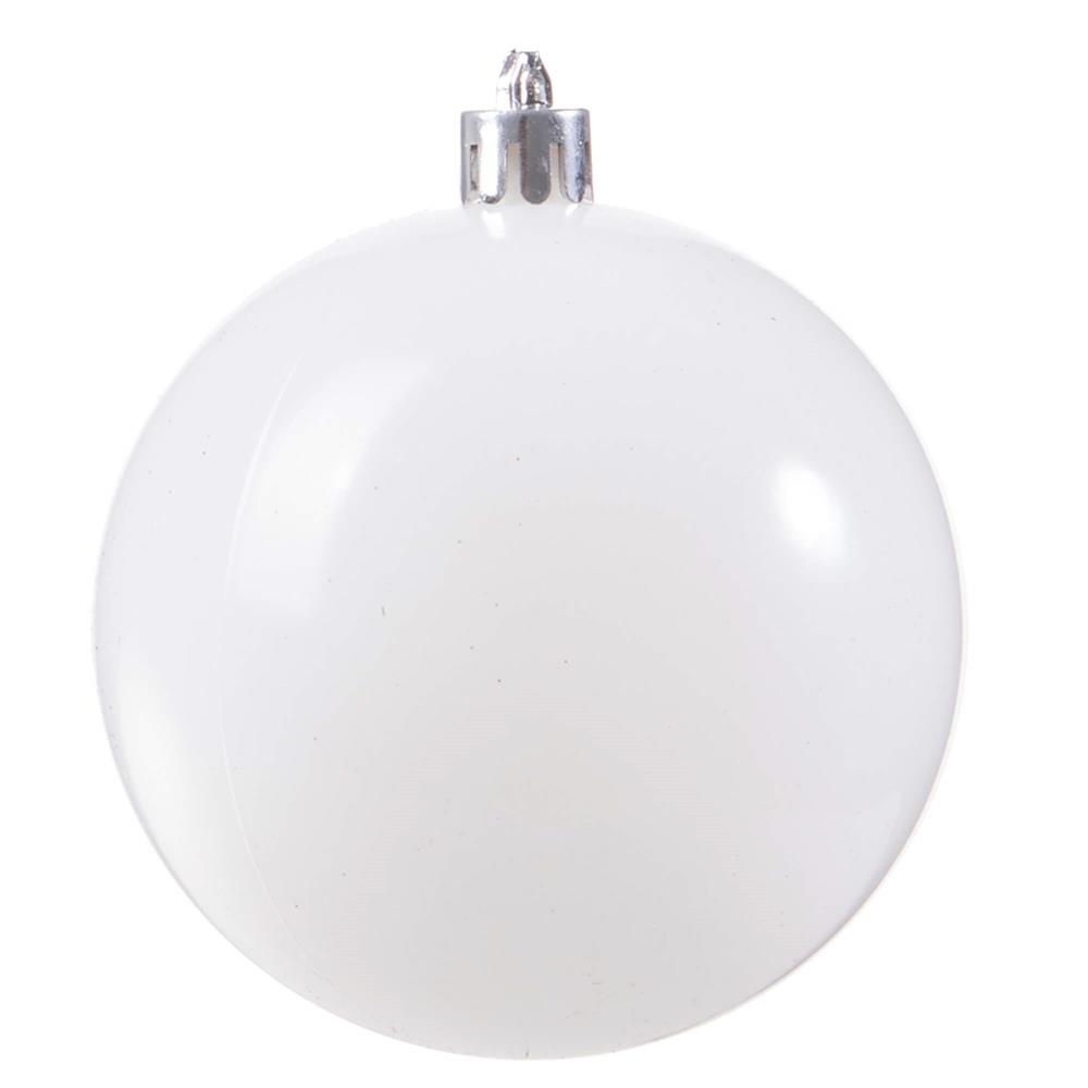 Set globuri de Craciun, 20 bucati, 6cm, alb perlat [6]