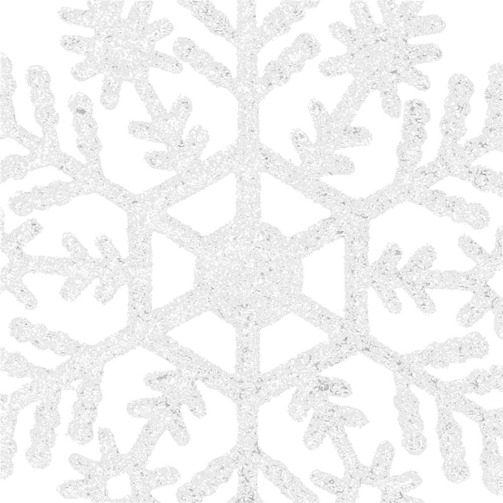 Decoratiune brad fulg de zapada, set 12 bucati, 9-10cm, alb [7]