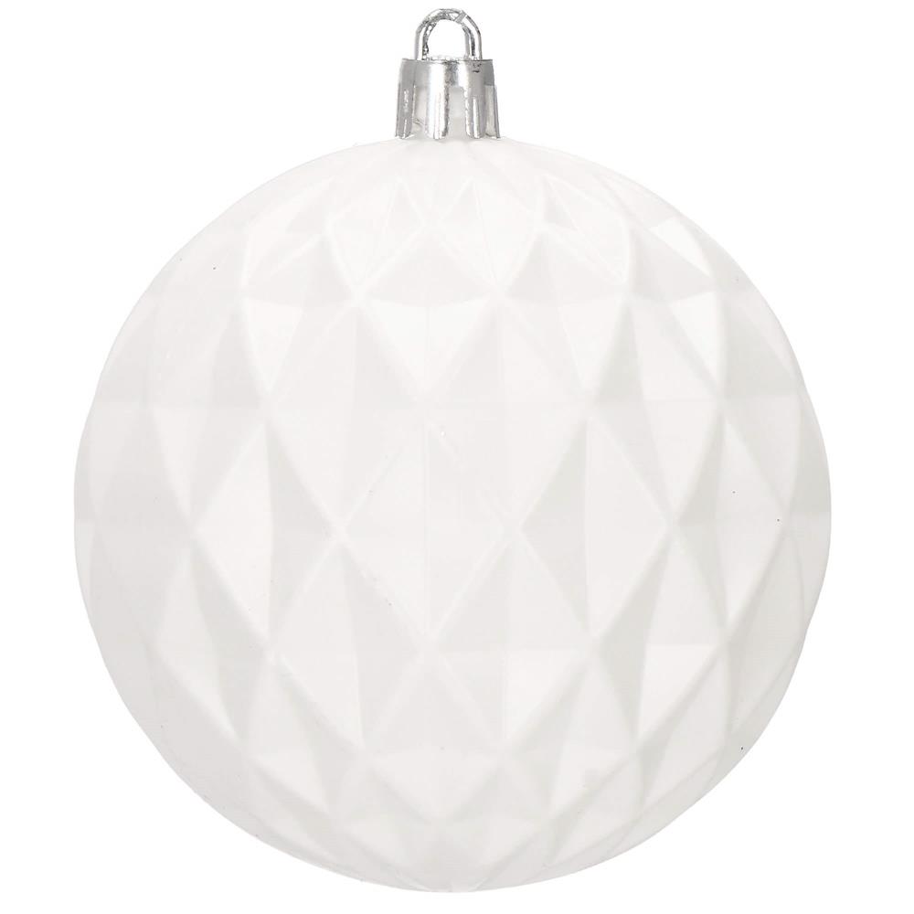 Set globuri de Craciun, 30 bucati, 8cm, 6 modele, alb [6]