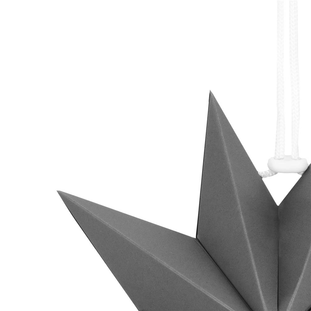 Stea decorativa 3D din hartie, cu 9 colturi, 30cm, argintie [6]