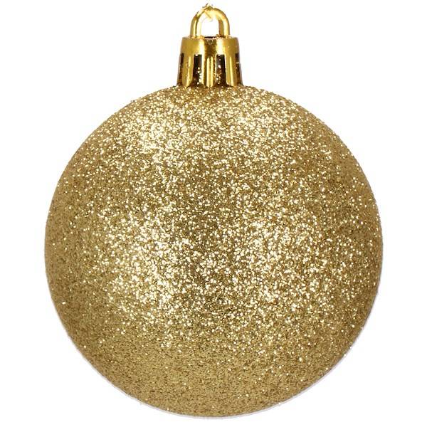 Set globuri si decoratiuni de Craciun, 100 piese, diverse dimensiuni cu stea, auriu [7]