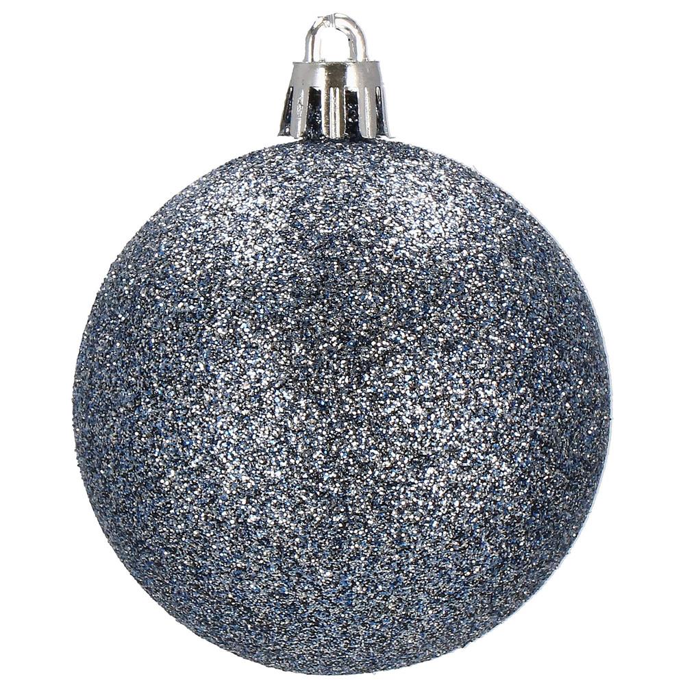 Set globuri de Craciun, 20 bucati, 3 modele, 4cm, albastru marin [6]