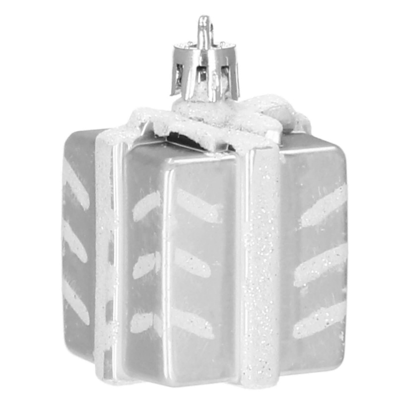 Set globuri si decoratiuni de Craciun, 77 piese, diverse dimensiuni, argintiu [6]