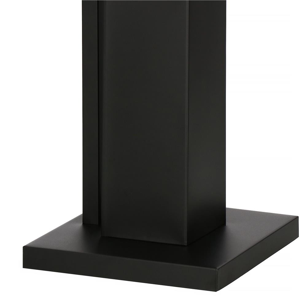 Stand cu perie WC si suport hartie igienica, metal si bambus, 79cm, negru [6]