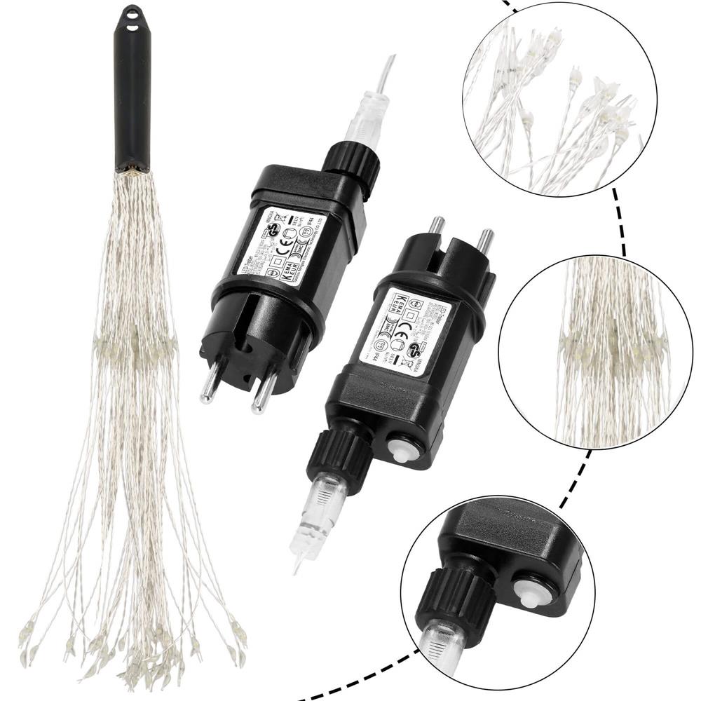 (DL) Instalatie lumina decorativa STAR cu 100 LED-uri, diametru 40cm, telecomanda, iluminare alba [6]