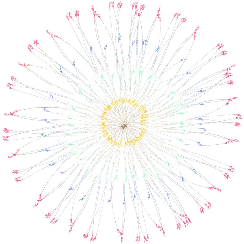 (DL) Instalatie lumina decorativa STAR cu 100 LED-uri, diametru 40cm, telecomanda, iluminare multicolora [6]