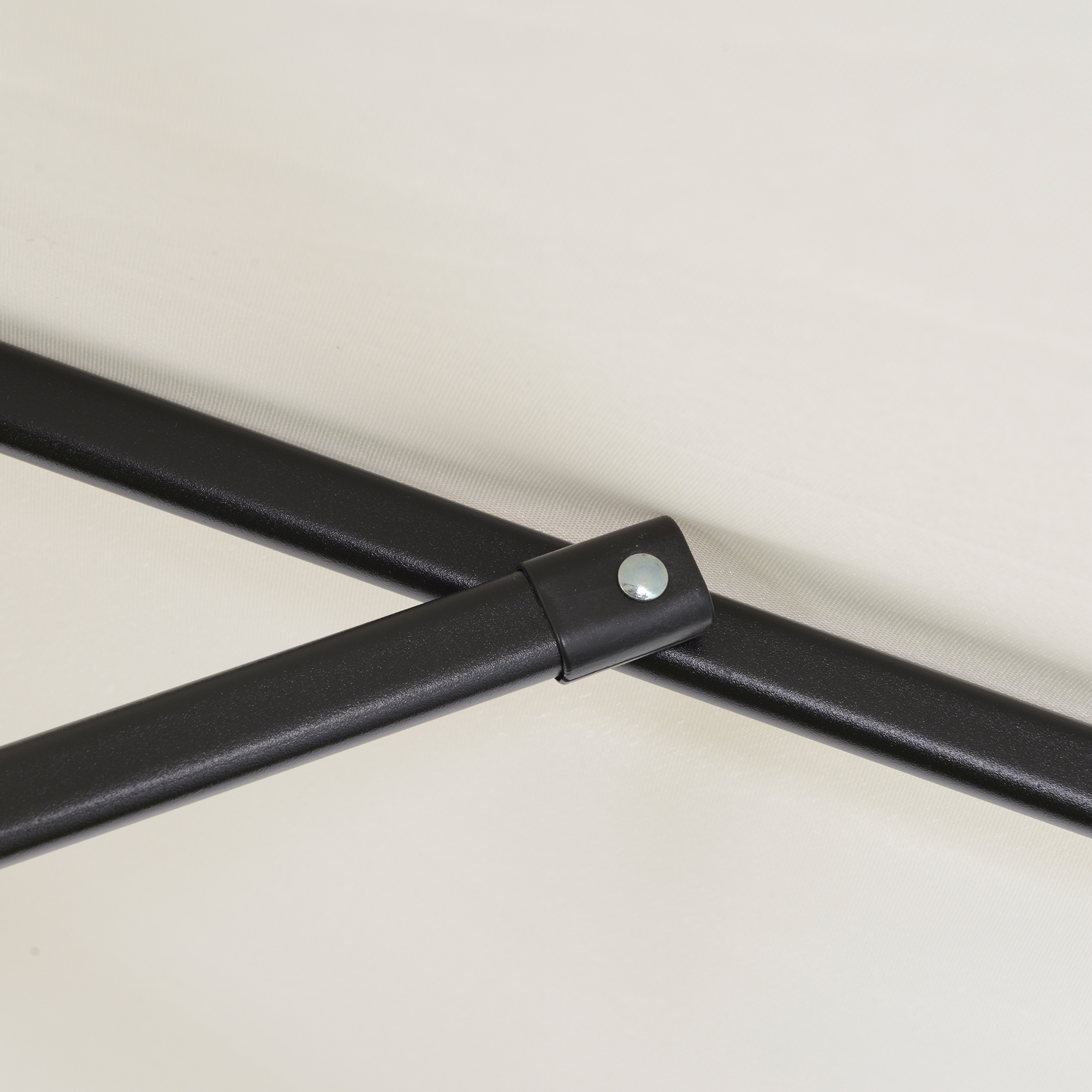  Umbrela de Gradina inclinabila cu Orificii de Ventilatie si 6 Spite din Aluminiu, 2x2 m, Alb Crem [7]