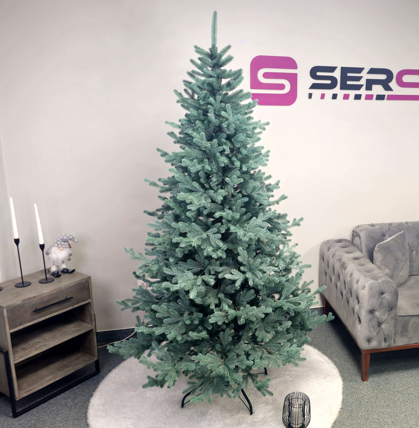 Brad artificial Christmas Deluxe by Sersimo, Viena Select argintiu, integral 3D, 230cm [5]