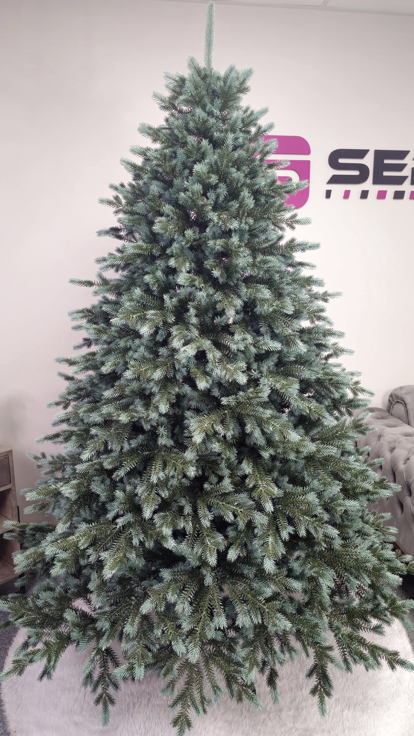 Brad artificial Christmas Deluxe by Sersimo, Alaska Select verde argintiu, integral 3D, 230 cm [16]