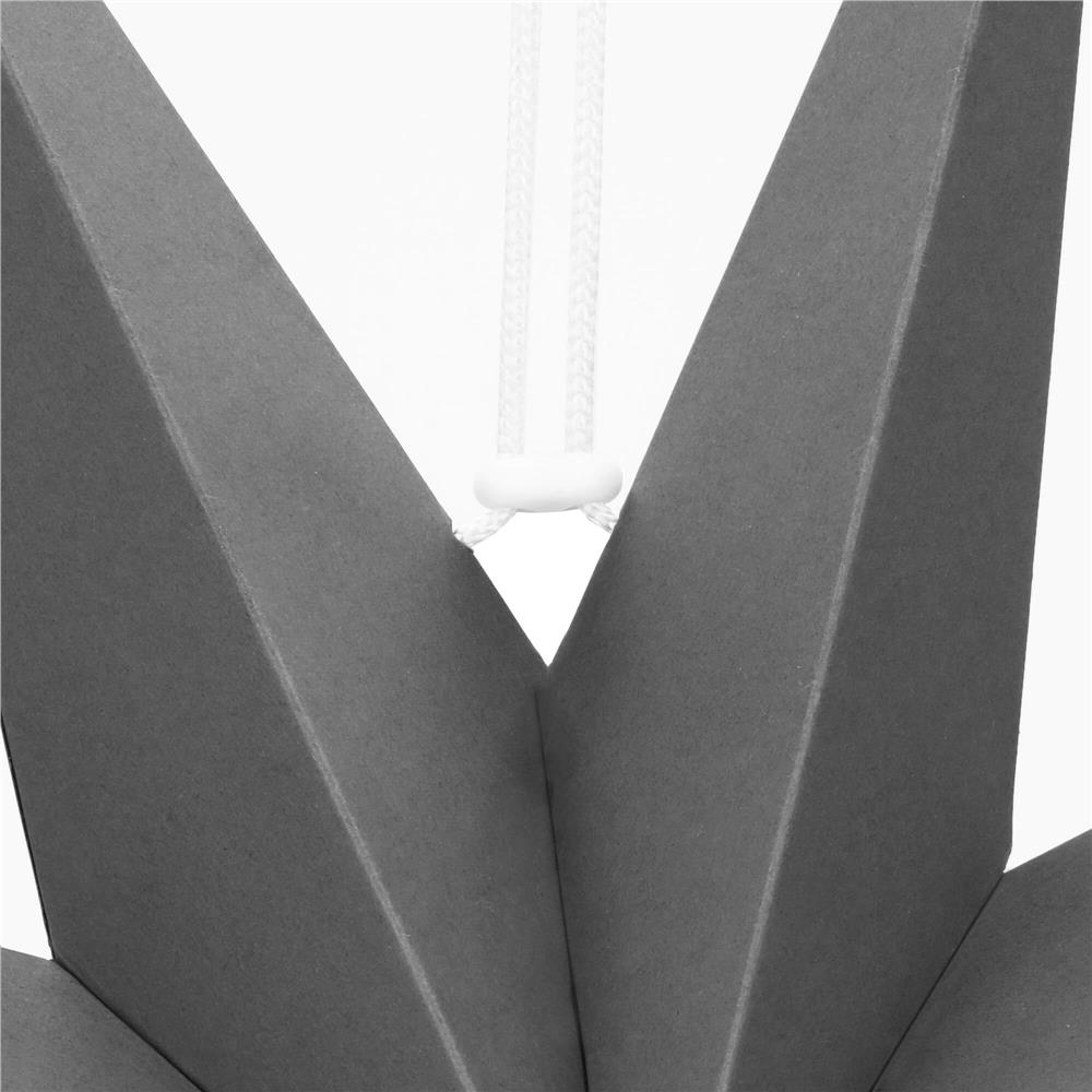 Stea decorativa 3D din hartie, cu 9 colturi, 60cm, argintie [7]