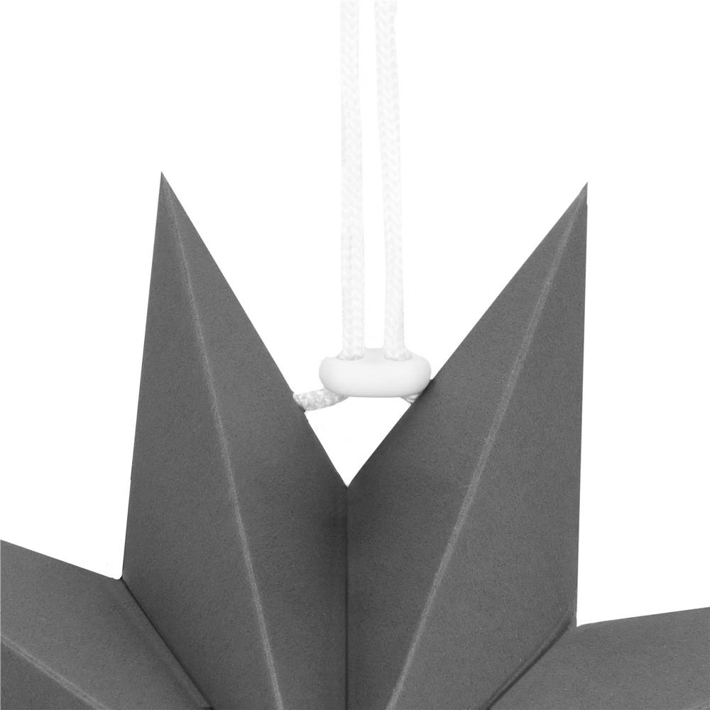 Stea decorativa 3D din hartie, cu 9 colturi, 30cm, argintie [7]