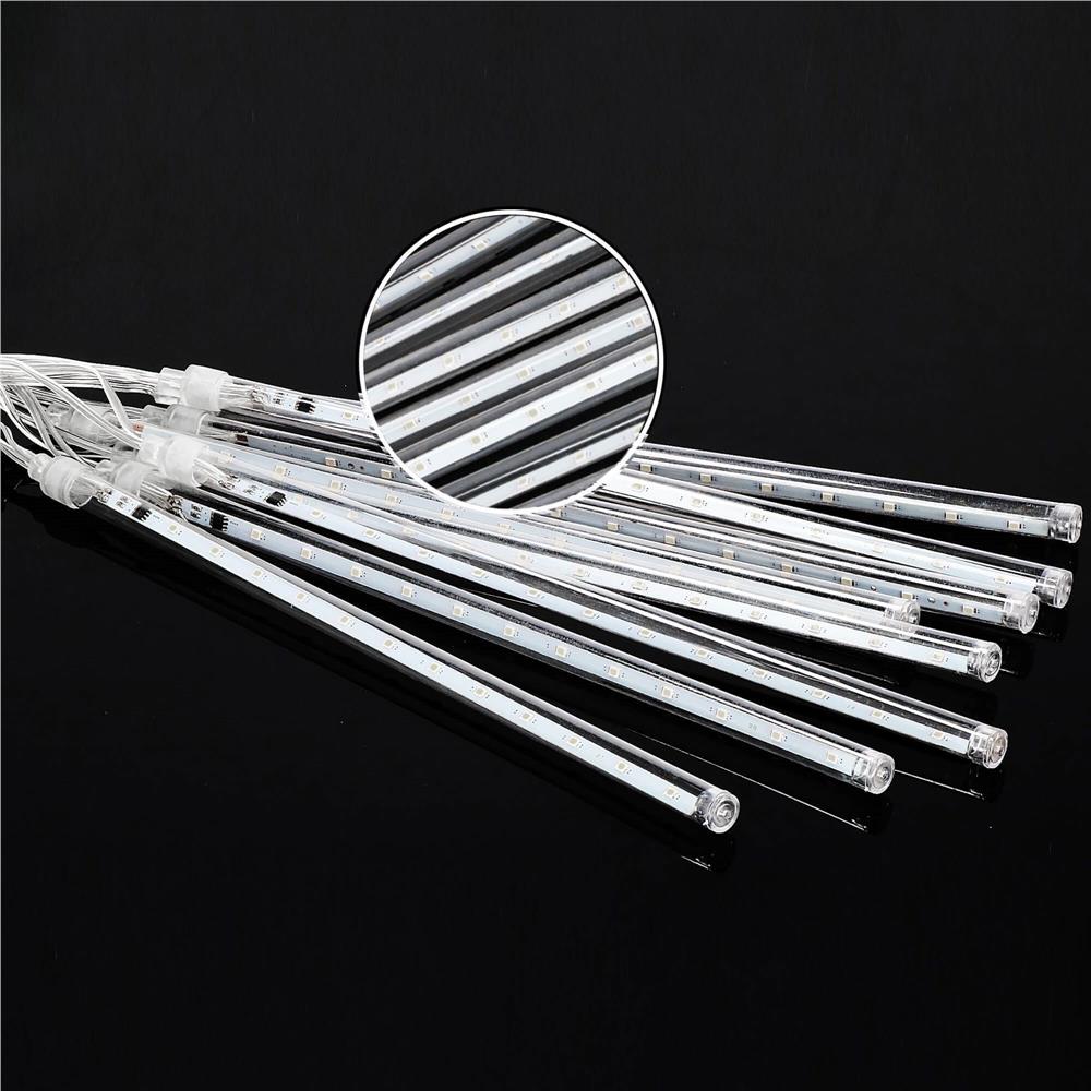 Instalatie de Craciun, 10 tuburi, 50cm, 480 LED, ploaie de meteoriti, albastru [7]