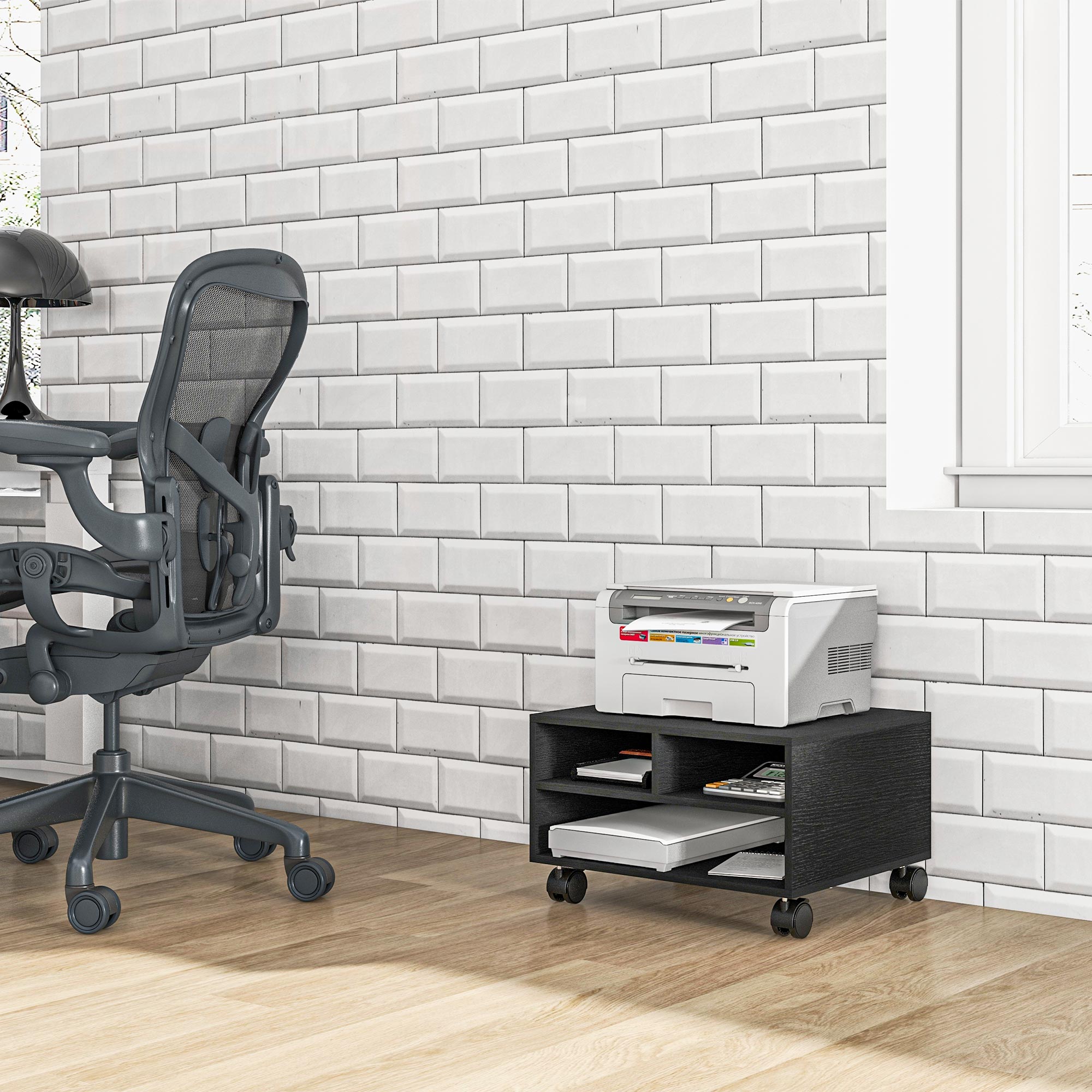  Dulap pentru Imprimanta cu Roti si Rafturi [6]