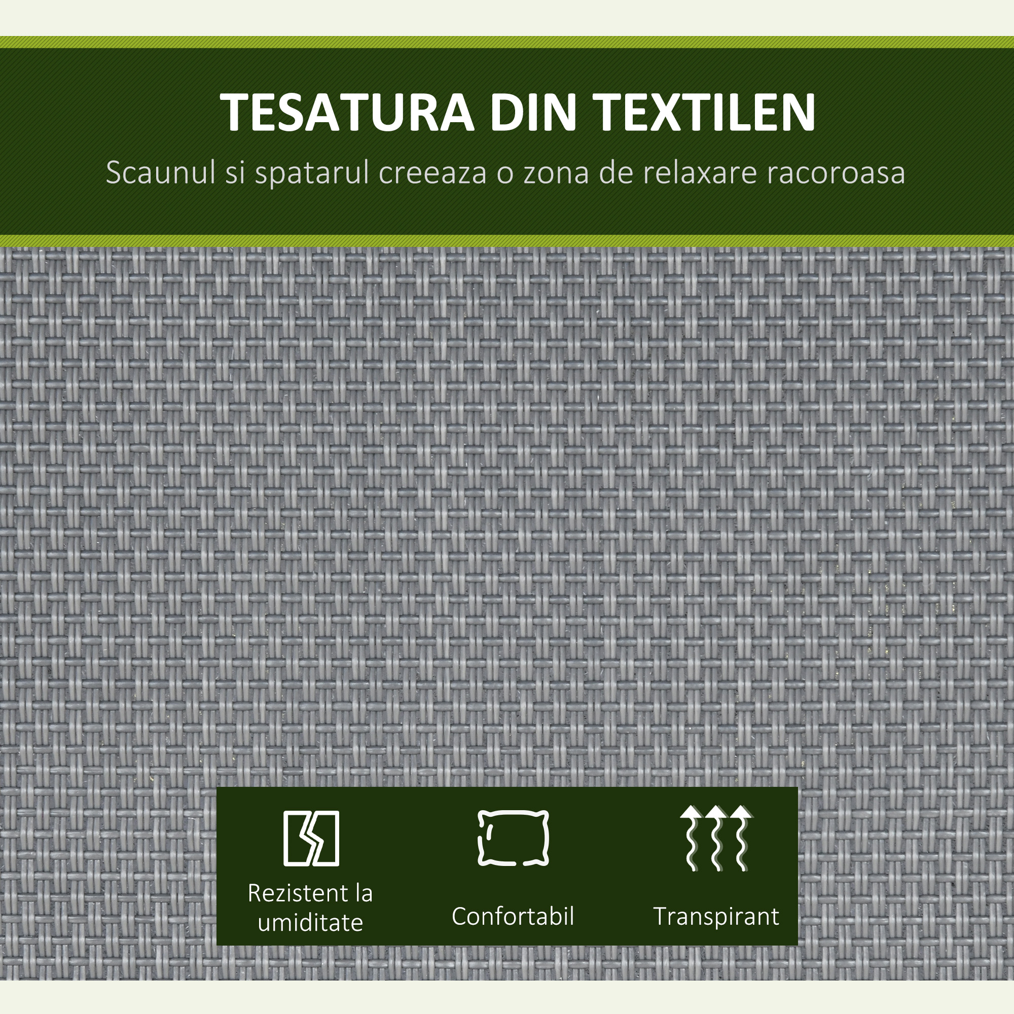  Balansoar de Gradina cu 3 Locuri, Copertina Reglabila si Picioare Anti-alunecare, 195x118x170 cm, Gri inchis [5]