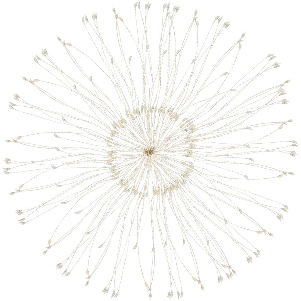 (DL) Instalatie lumina decorativa STAR cu 100 LED-uri, diametru 30cm, alimentare baterii, iluminare galbena [8]