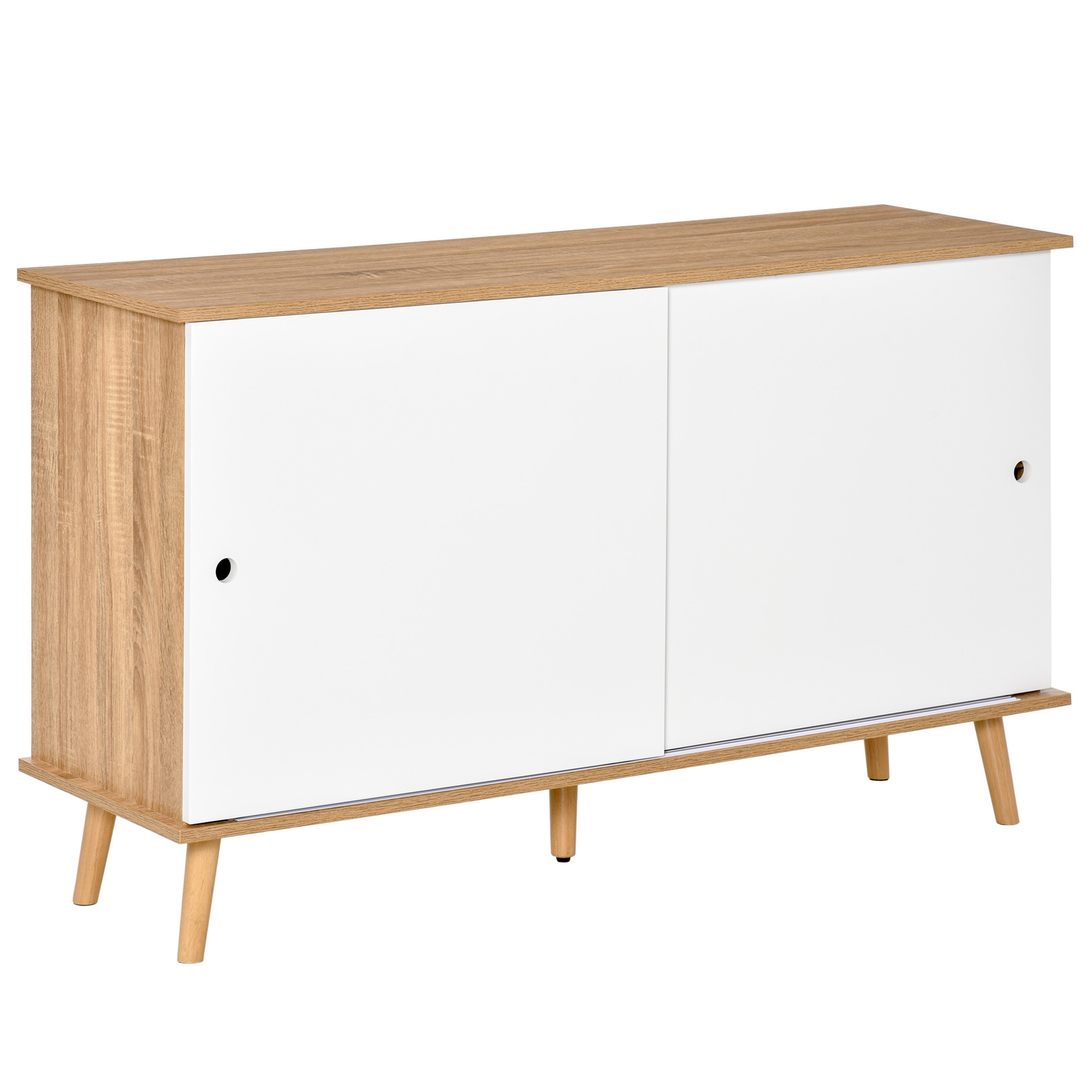 Bucatarie -  mobilier bucatarie modern, 130x40x74.5cm, culoarea lemnului/alb