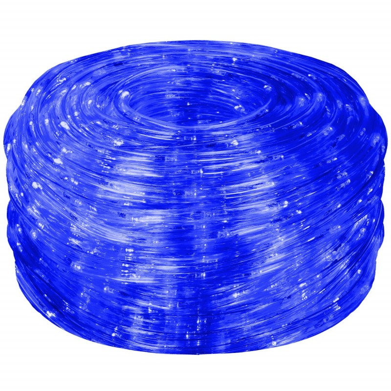Instalatie tub furtun luminos pentru Craciun, 240 LED-uri, 10m, albastra [10]