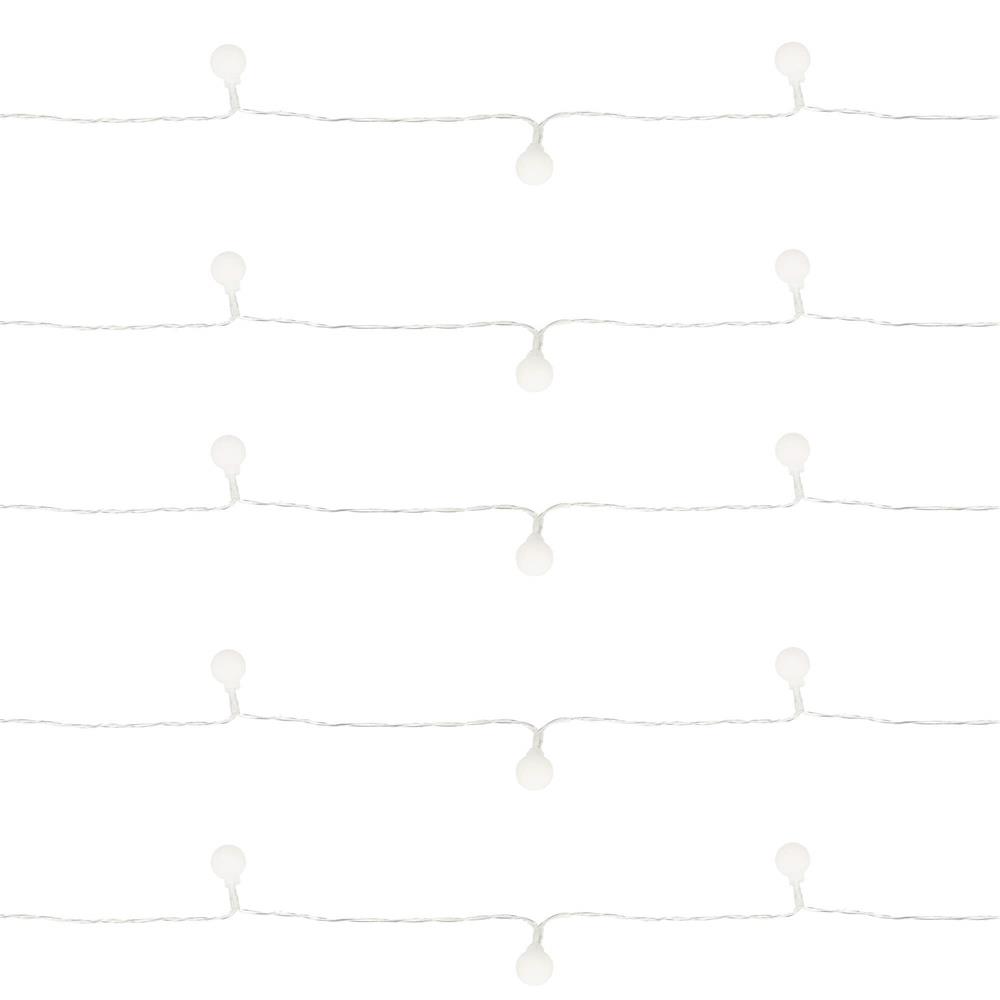 Instalatie bile luminoase pentru gradina, 7,5 metri, 50 LED-uri, cu baterii, galben [8]