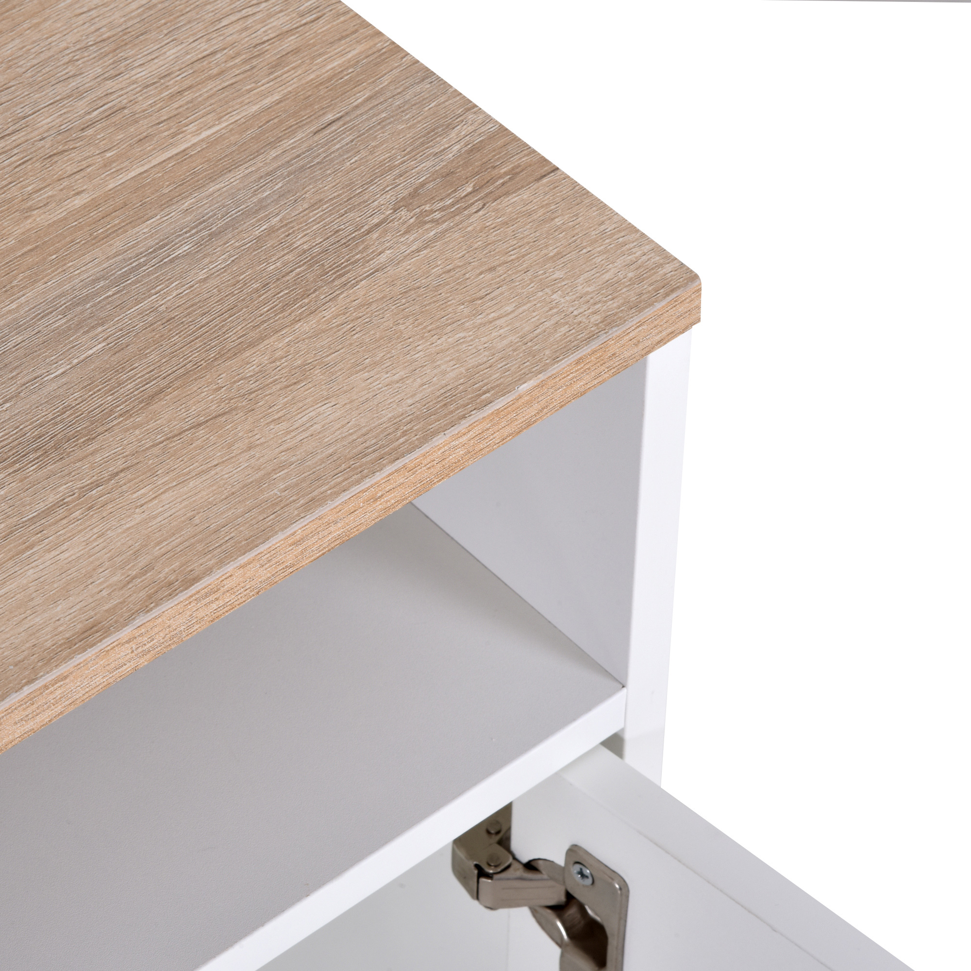  Mobilier TV 42" - Alb & Lemn Natural, Design Compact 105×52 cm [8]