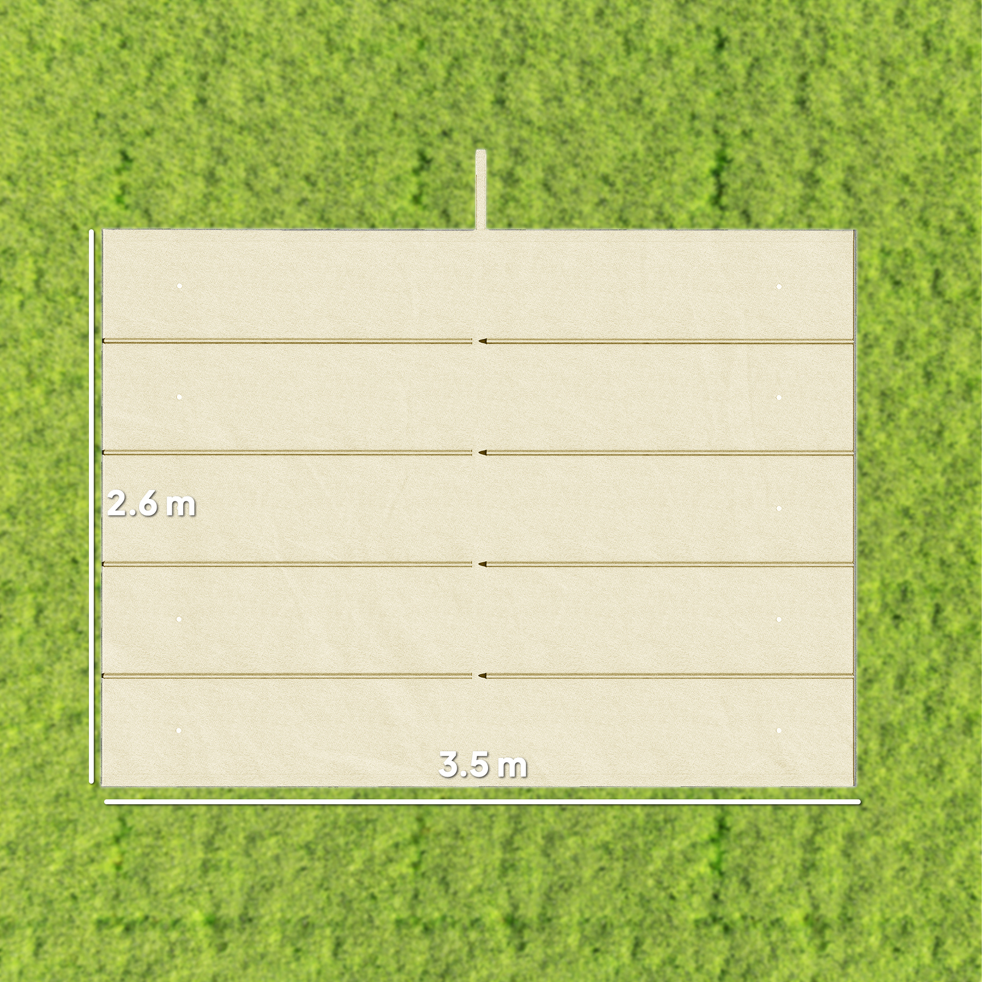  Acoperis de schimb pentru pergola sau foisor de gradina 3x4 m din poliester, crem [2]