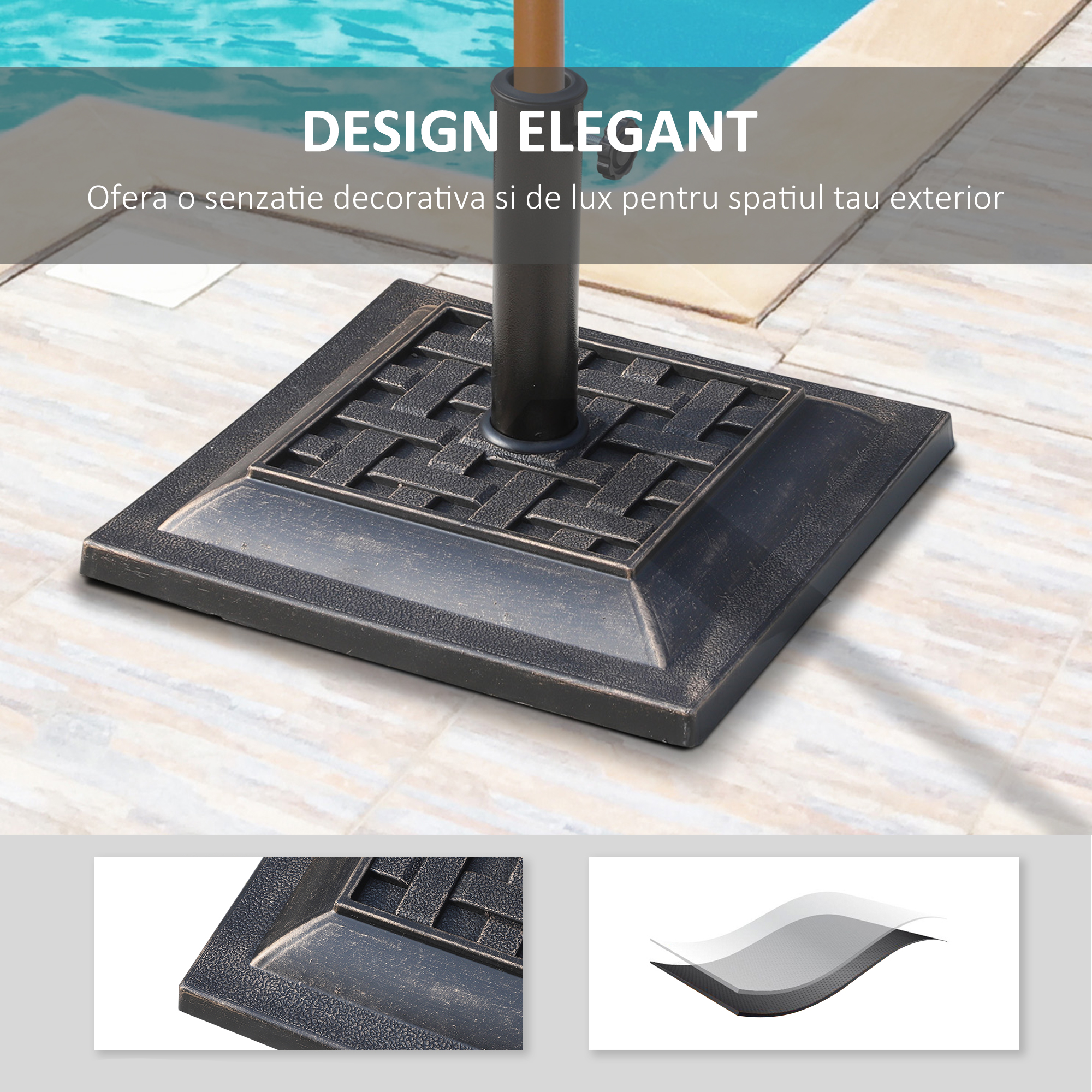  Baza pentru Umbrela de Gradina in rasina si otel stil vintage [3]